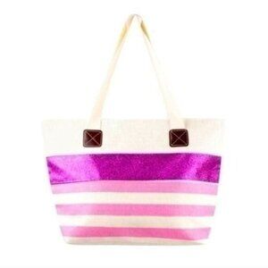 PINK STRIP TOTE BAG. BRAND NEW.